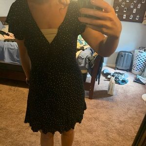 Black and white polka dot dress